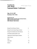 Book cover for National Radar Conference (Nrc), 1997 IEEE