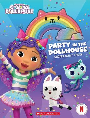 Book cover for Party in the Dollhouse (Gabby's Dollhouse Sticker Activity Book)