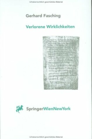 Cover of Verlorene Wirklichkeiten