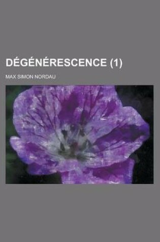 Cover of Degenerescence (1)