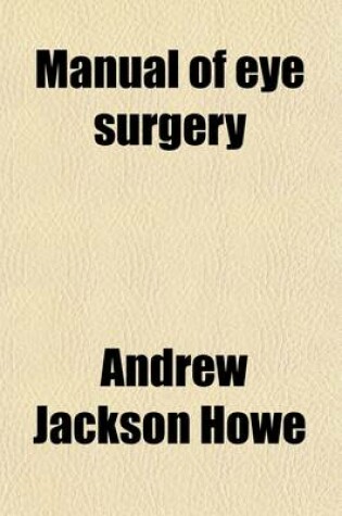 Cover of Manual of Eye Surgery