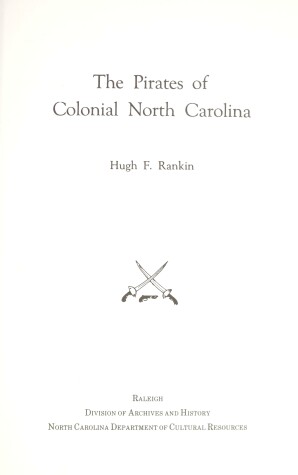 Cover of Pirates of Colonial North Carolina