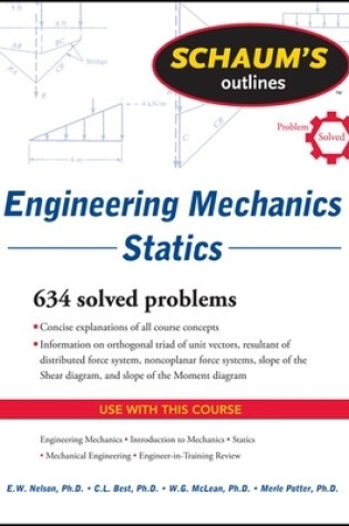 Cover of Schaum's Outline of Engineering Mechanics: Statics