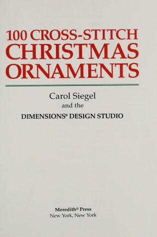 Cover of 100 Cross Stitch Christmas Ornaments
