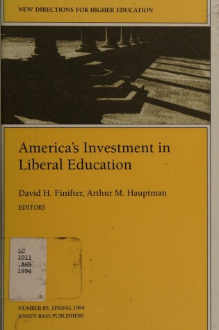 Cover of America Investment Liberal Education 85