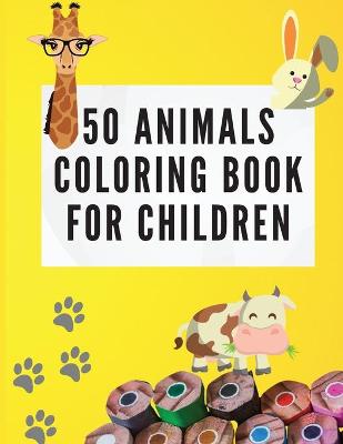 Book cover for 50 Animals Coloring Book for Children