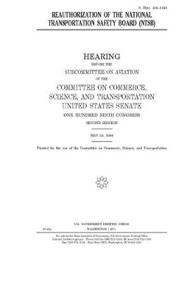 Book cover for Reauthorization of the National Transportation Safety Board (NTSB)