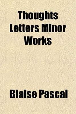 Book cover for Thoughts Letters Minor Works