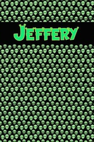 Cover of 120 Page Handwriting Practice Book with Green Alien Cover Jeffery