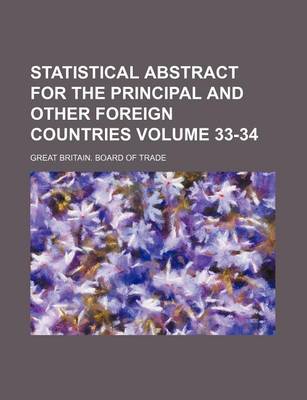 Book cover for Statistical Abstract for the Principal and Other Foreign Countries Volume 33-34