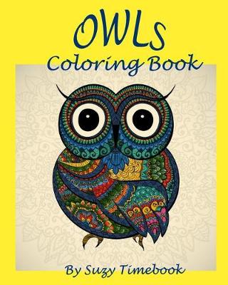 Book cover for Owls Coloring Book, Adults Coloring book