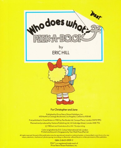 Book cover for Peek-A-Book Who Does