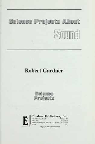 Cover of Science Projects about Sound