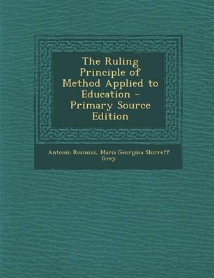 Book cover for Ruling Principle of Method Applied to Education