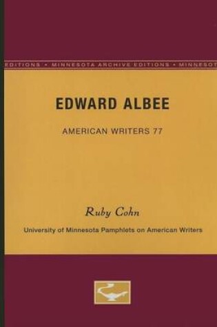 Cover of Edward Albee - American Writers 77: University of Minnesota Pamphlets on American Writers