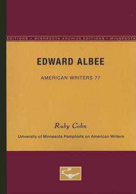 Book cover for Edward Albee - American Writers 77: University of Minnesota Pamphlets on American Writers