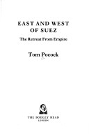 Book cover for East and West of Suez
