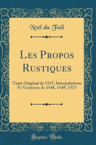 Cover of Les Propos Rustiques