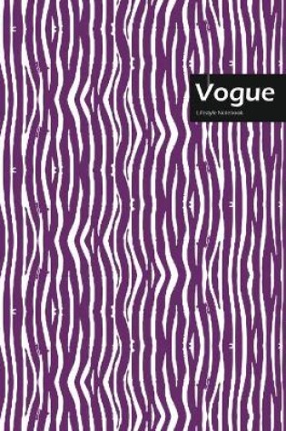 Cover of Vogue Lifestyle, Animal Print, Write-in Notebook, Dotted Lines, Wide Ruled, Medium Size 6 x 9 Inch, 144 Sheets (Purple)