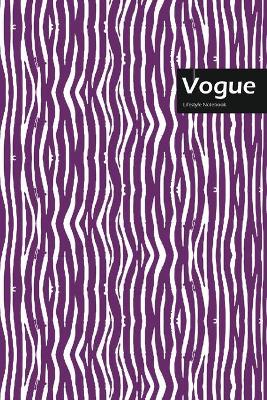 Book cover for Vogue Lifestyle, Animal Print, Write-in Notebook, Dotted Lines, Wide Ruled, Medium Size 6 x 9 Inch, 144 Sheets (Purple)