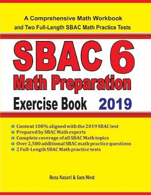 Book cover for SBAC 6 Math Preparation Exercise Book