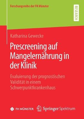 Book cover for Prescreening Auf Mangelernahrung in Der Klinik