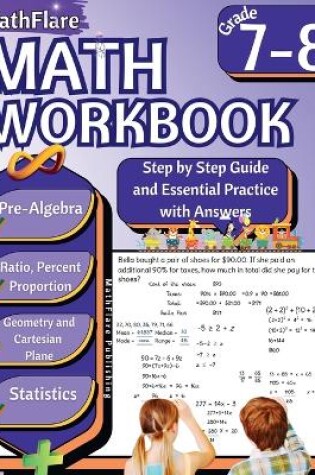 Cover of MathFlare - Math Workbook 7th and 8th Grade