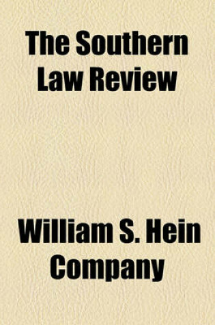 Cover of The Southern Law Review