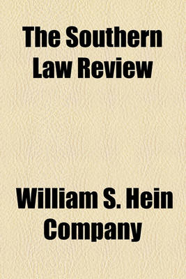 Book cover for The Southern Law Review