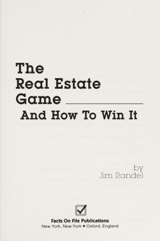 Cover of Real Estate Game and How to Win It Under the New Tax Law