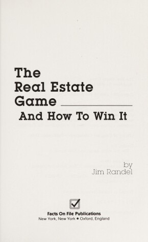 Book cover for Real Estate Game and How to Win It Under the New Tax Law