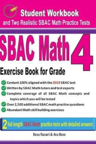 Cover of Sbac Math Exercise Book for Grade 4