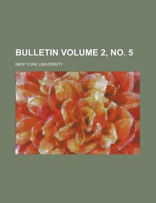 Book cover for Bulletin Volume 2, No. 5