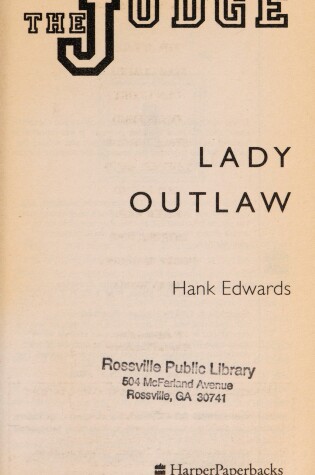 Cover of Judge 12 Lady Outlaw