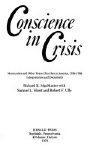 Cover of Conscience in Crisis