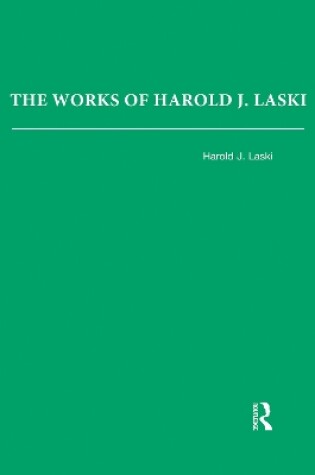 Cover of The Works of Harold J. Laski