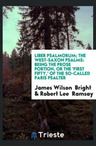 Cover of Liber Psalmorum = the West-Saxon Psalms