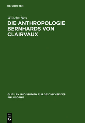 Book cover for Die Anthropologie Bernhards von Clairvaux
