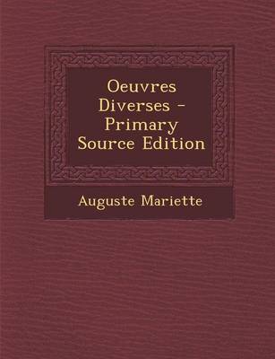 Book cover for Oeuvres Diverses - Primary Source Edition