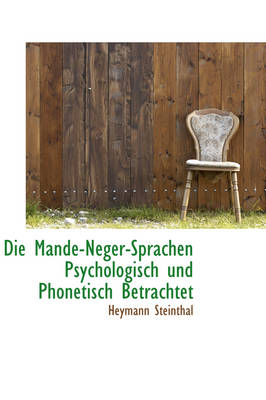 Book cover for Die Mande-Neger-Sprachen