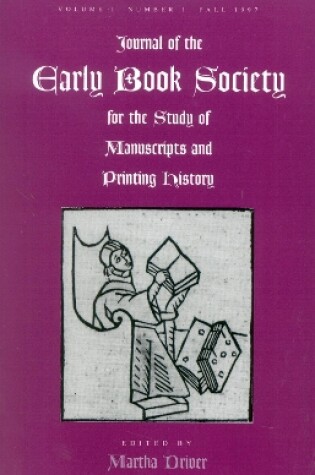 Cover of Journal of the Early Book Society