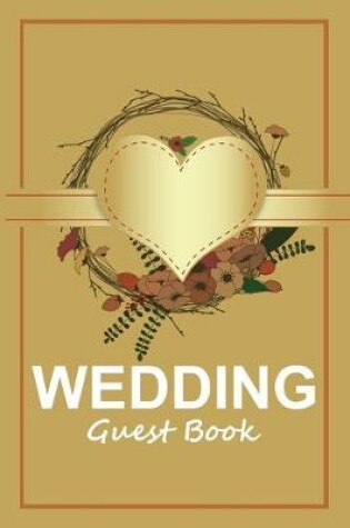 Cover of Hearts guest book for wedding