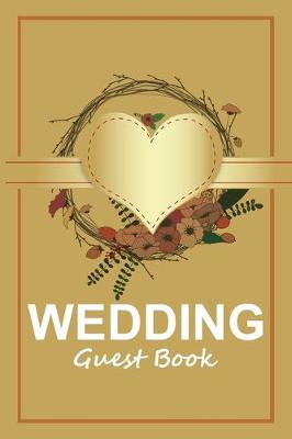 Book cover for Hearts guest book for wedding
