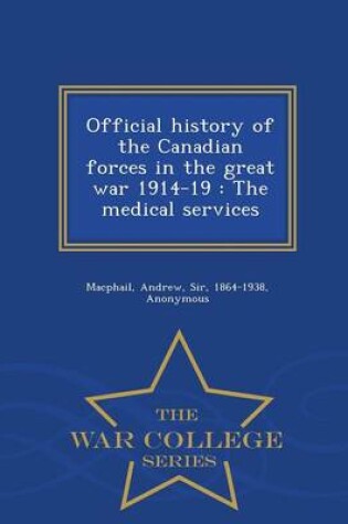 Cover of Official History of the Canadian Forces in the Great War 1914-19