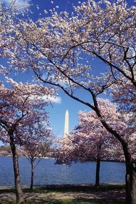 Book cover for Travel Journal Cherry Trees Bloom Tidal Basin Washington Monument DC