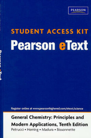 Cover of Pearson eText Student Access Kit for General Chemistry