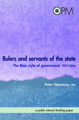 Cover of Rulers and Servants of the State