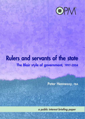 Book cover for Rulers and Servants of the State