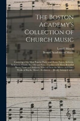 Cover of The Boston Academy's Collection of Church Music