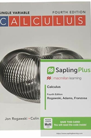 Cover of Calculus: Late Transcendentals Single Variable & Saplingplus for Calculus: Late Transcendentals (Multi-Term Access)